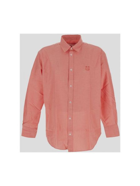 Camisa de algodón Maison Kitsuné rosa