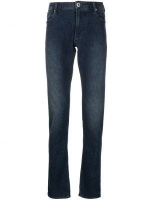 Skinny fit džínsy s nízkym pásom Emporio Armani modrá