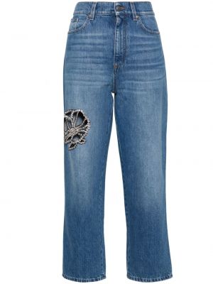 Skinny jeans mit kristallen Stella Mccartney blau