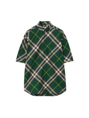 Koszula z krótkim rękawem Burberry zielona