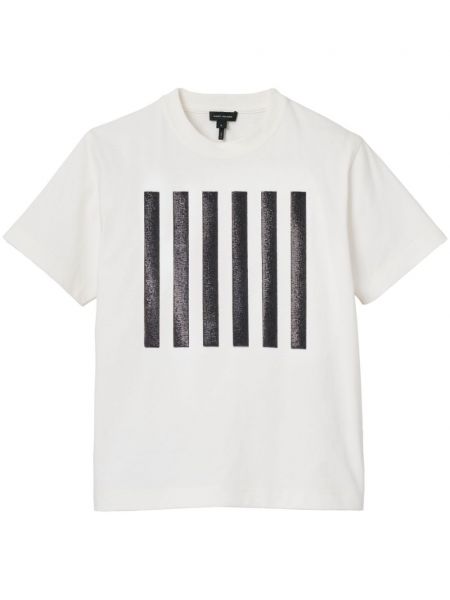 Stribet t-shirt Marc Jacobs hvid