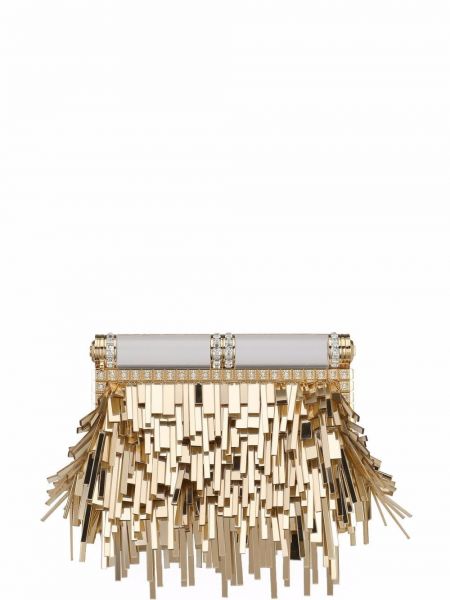 Dabīgās ādas clutch somiņa Dolce & Gabbana zelts
