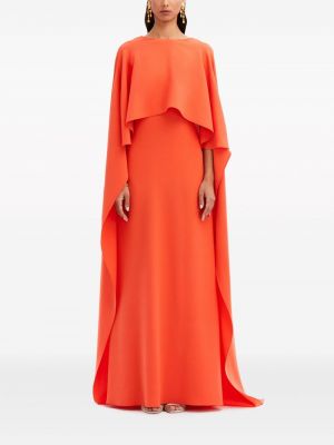 Sukienka długa Oscar De La Renta pomarańczowa
