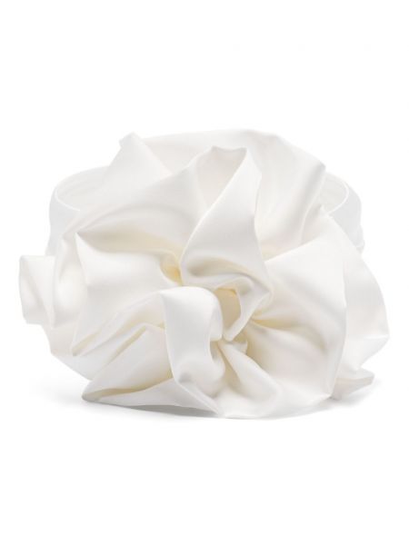 Krawat w kwiatki Atu Body Couture biały