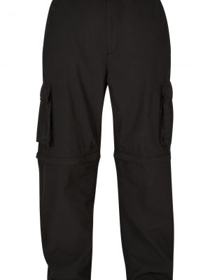 Υφασμάτινο παντελόνι με φερμουάρ Urban Classics μαύρο