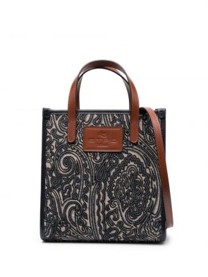 Nákupná taška s potlačou s paisley vzorom Etro