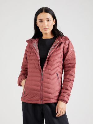 Pernata jakna s kapuljačom Columbia ružičasta