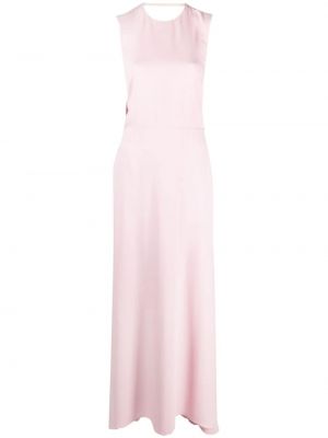 Копринена вечерна рокля с панделка Valentino Garavani розово