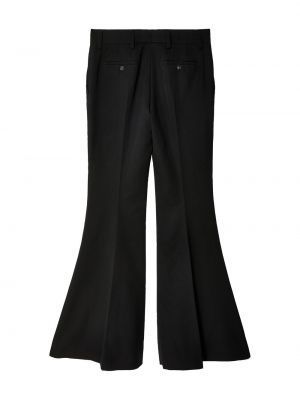 Vlněné kalhoty Prada černé