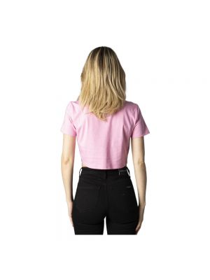 Koszulka z nadrukiem Calvin Klein różowa