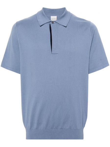 Medvilninis polo marškinėliai Paul Smith mėlyna