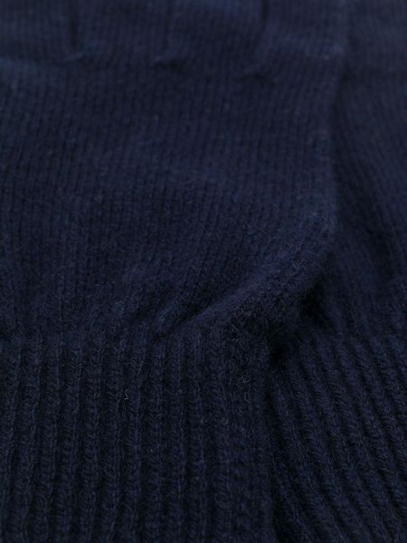 Gants ajustées en tricot Paul Smith bleu