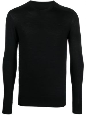 Vlnený sveter s okrúhlym výstrihom Patrizia Pepe čierna