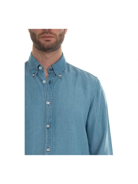 Koszula klasyczna elegancka Canali niebieska