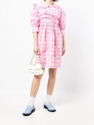 Fleece kleid mit print Vivetta pink