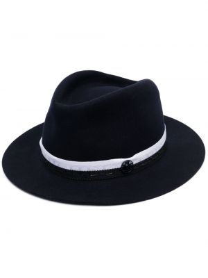 Вълнена шапка Maison Michel синьо