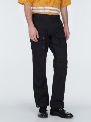 Pantalon cargo en coton Burberry noir