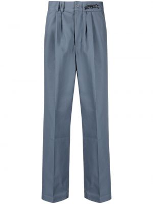 Rovné nohavice s výšivkou Paccbet modrá
