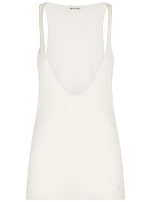 Båtringade silke tank top Saint Laurent