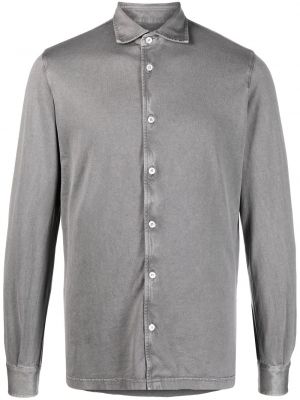 Chemise en coton avec manches longues Fedeli gris