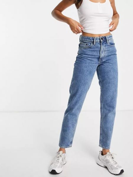 Прямые джинсы с высокой талией WÅven синие
