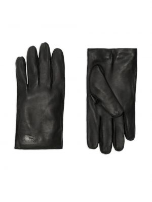 Rękawiczki skórzane Burberry czarne