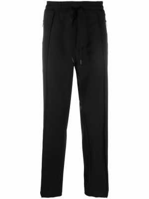 Pantalones chinos con cordones Versace Jeans Couture negro