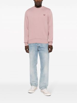 Sweat brodé Fred Perry rose