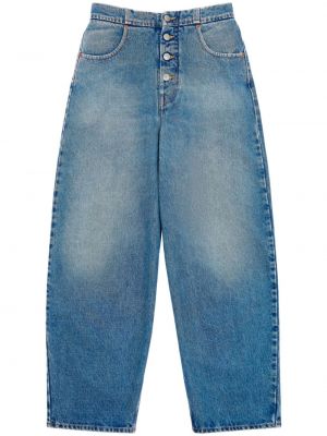Jeans en coton large Mm6 Maison Margiela bleu