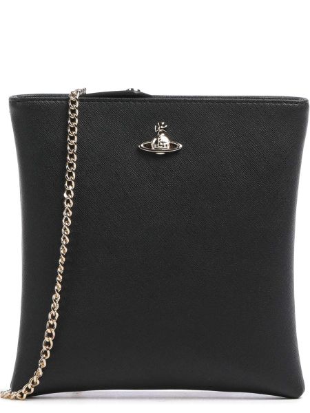 Кожаная сумка из искусственной кожи Vivienne Westwood черная