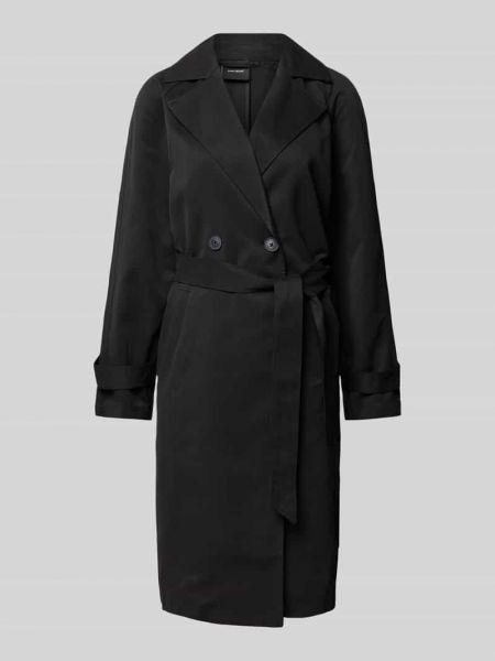 Płaszcz z paskiem Vero Moda Outdoor czarny