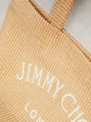 Nákupná taška Jimmy Choo béžová