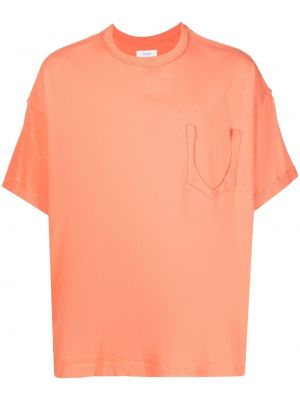 Тениска с кръгло деколте Facetasm оранжево