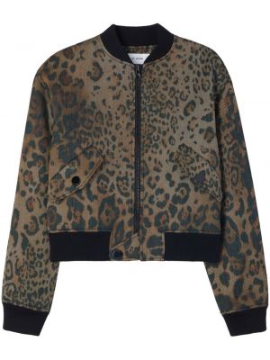 Bomber jakna s potiskom z leopardjim vzorcem St. John