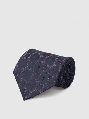 Шовковий краватка з візерунком Stefano Ricci, синій