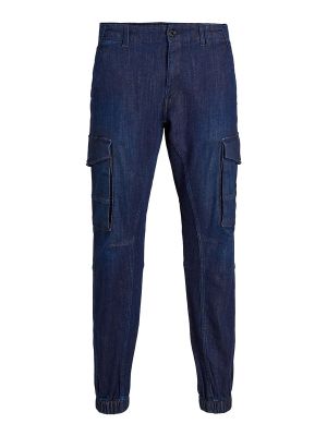 Pantalones cargo de algodón Jack & Jones azul