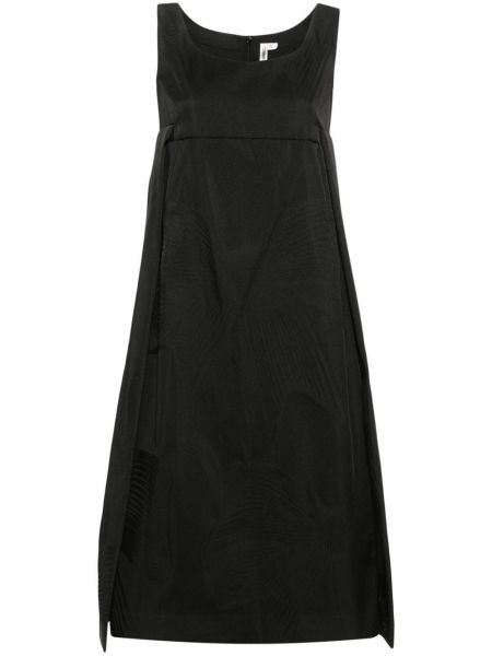 Žakárové koktejlkové šaty bez rukávov Comme Des Garçons čierna