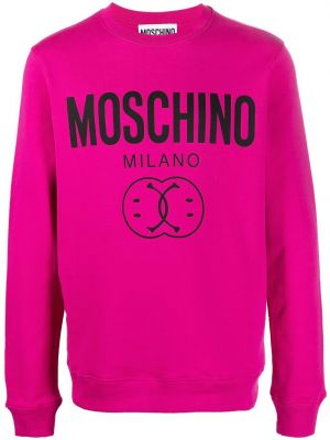 Trykt lang genser Moschino rosa