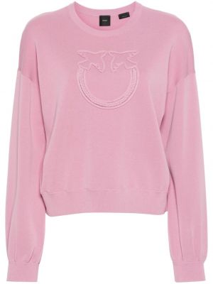 Плетен пуловер Pinko розово