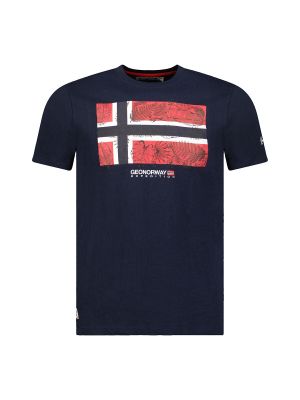 Rövid ujjú póló Geographical Norway kék