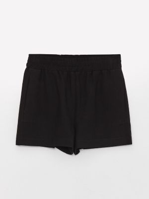 Lanene kratke hlače s črtami Lc Waikiki črna