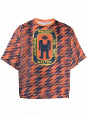 Camiseta con estampado Walter Van Beirendonck naranja
