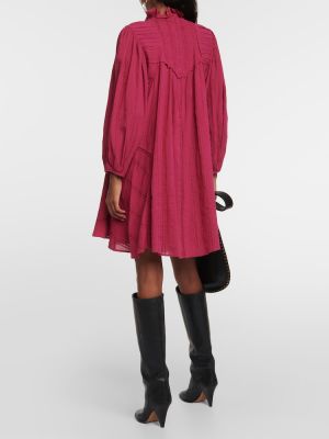 Mini vestido de algodón Marant Etoile rosa