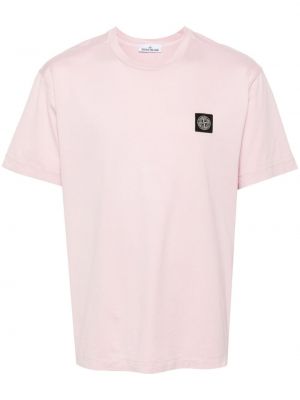 Jersey pamuk tişört Stone Island pembe