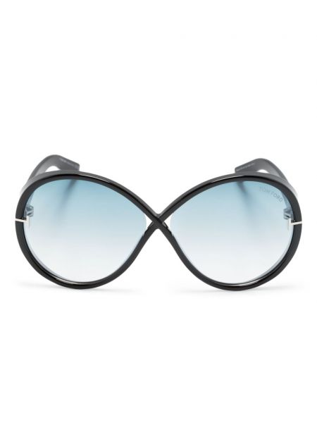 Černé oversized sluneční brýle Tom Ford Eyewear