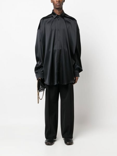 Chemise avec manches longues oversize Balenciaga noir