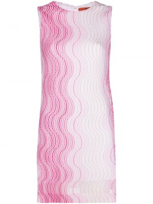 Robe mi-longue à imprimé Missoni rose