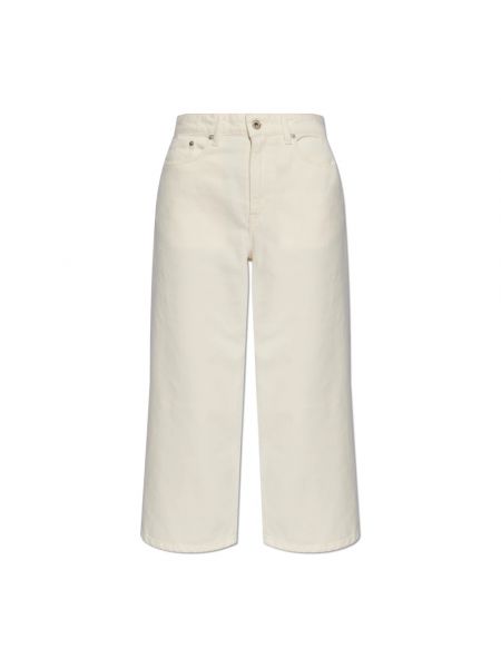 Białe jeansy z wysoką talią Kenzo