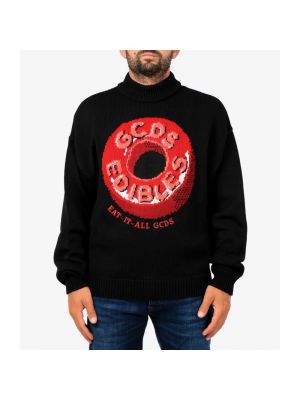 Sweter z okrągłym dekoltem Gcds czarny