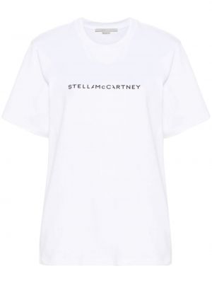 Bavlnené tričko s potlačou Stella Mccartney biela